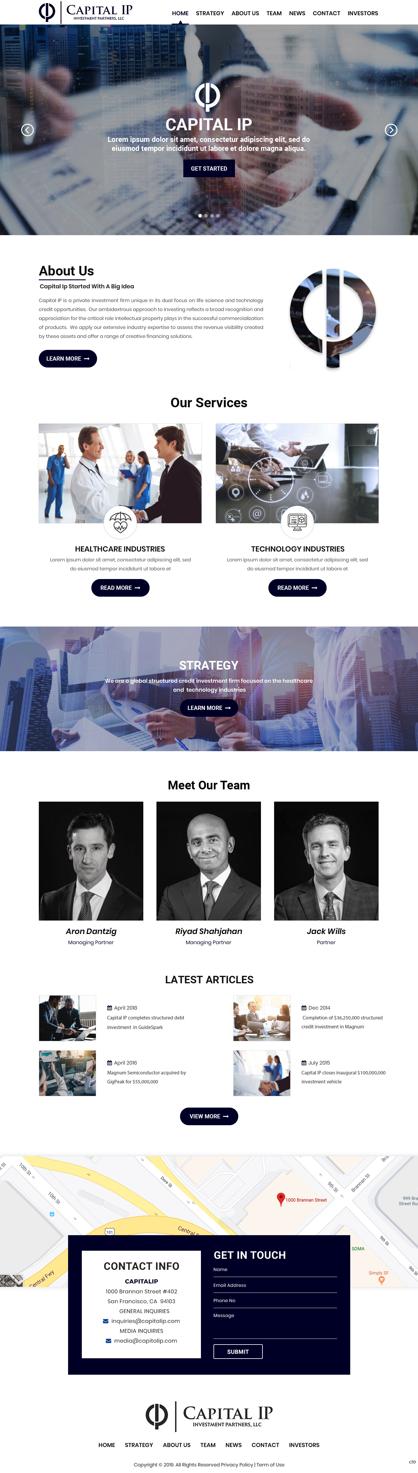 Web Design by pb for Capital IP Investment partners | Design #23060290