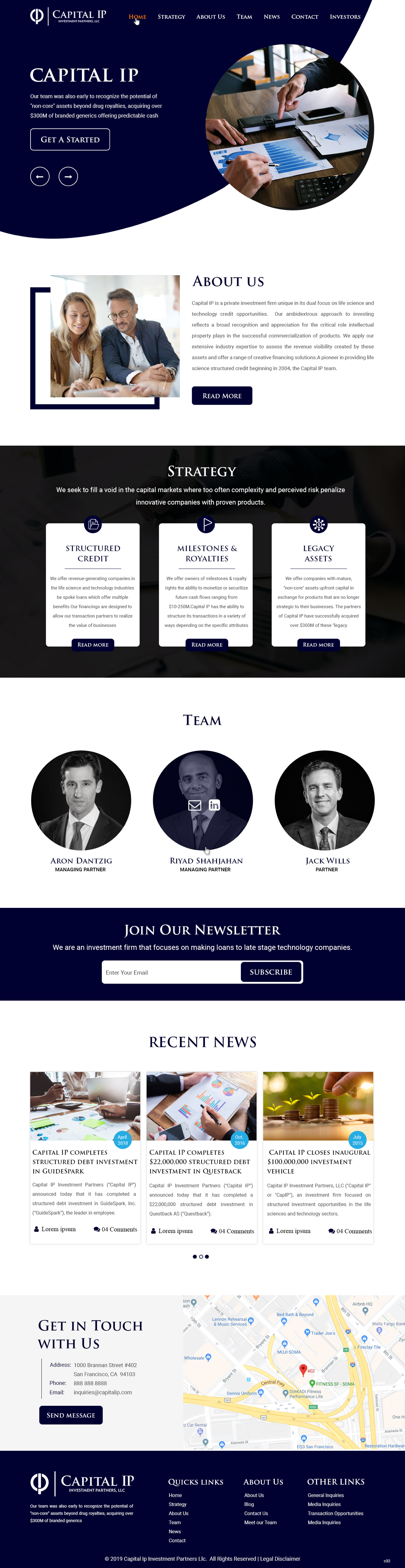 Web Design by pb for Capital IP Investment partners | Design #23060291