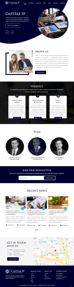 Web Design by pb for Capital IP Investment partners | Design: #23060291