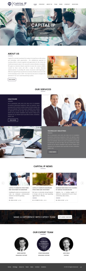 Web Design by pb for Capital IP Investment partners | Design: #23060292
