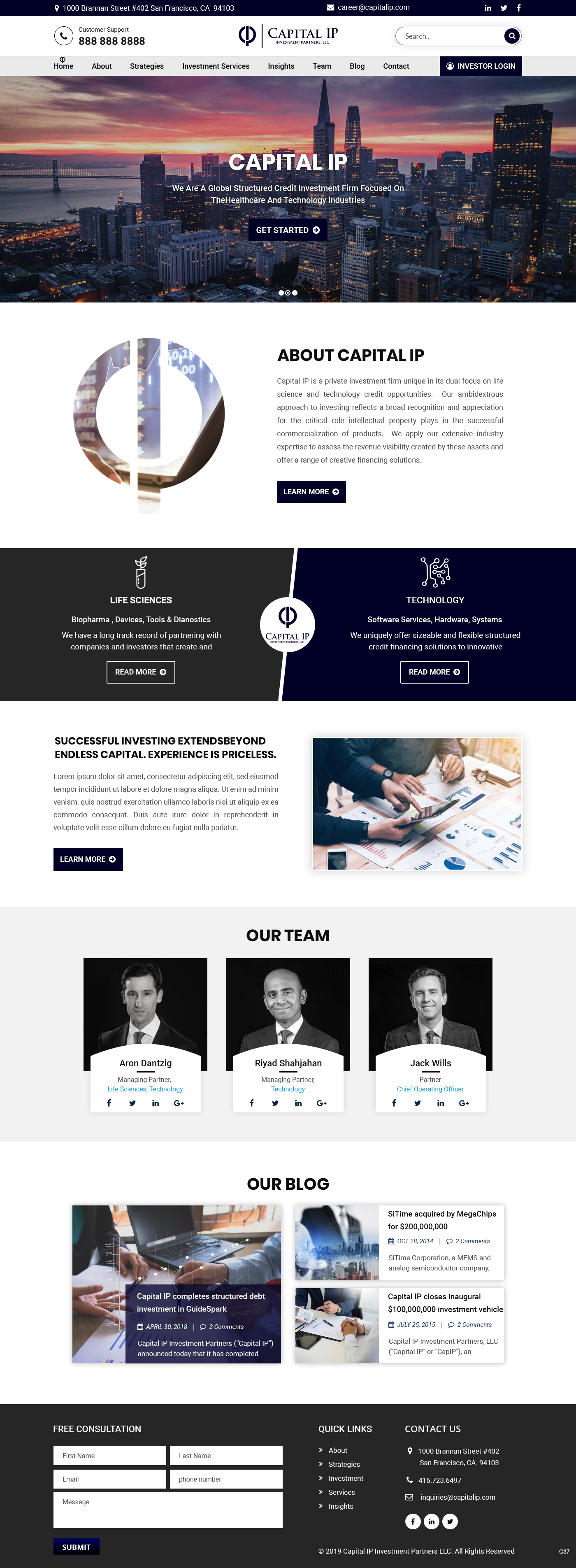 Web-Design von pb für Capital IP Investment partners | Design #23060293