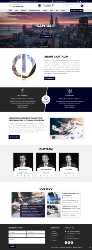 Web Design by pb for Capital IP Investment partners | Design: #23060293