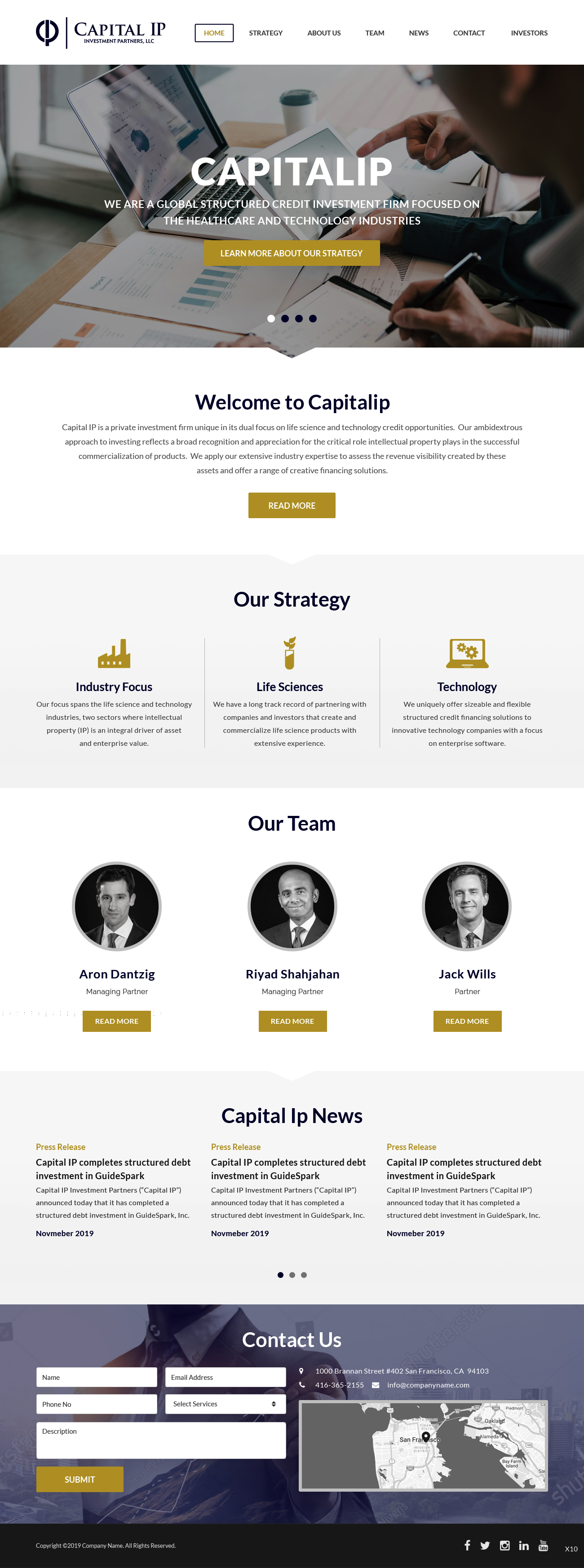 Web Design by pb for Capital IP Investment partners | Design #23060300