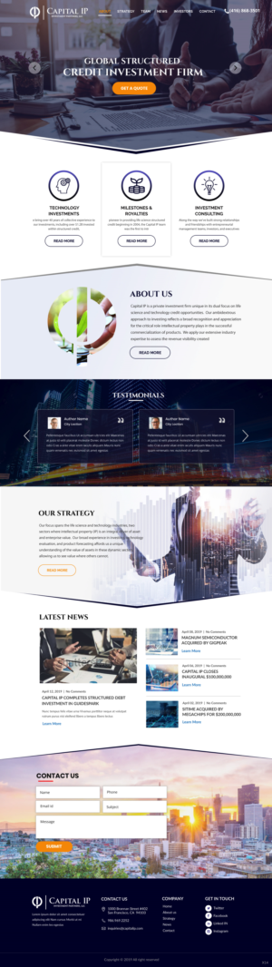 Web Design by pb for Capital IP Investment partners | Design: #23060303