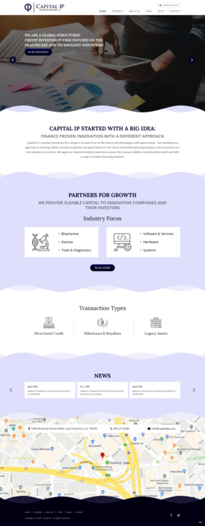 Web Design by pb for Capital IP Investment partners | Design: #23060304