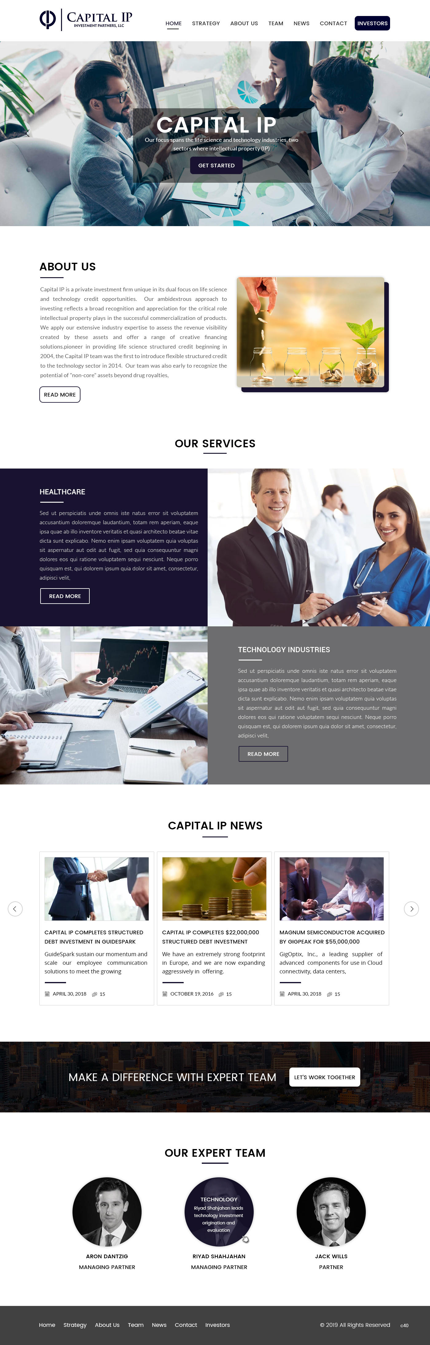 Diseño Web por pb para Capital IP Investment partners | Diseño #23071858