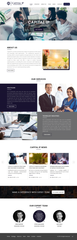 Web Design by pb for Capital IP Investment partners | Design: #23071858