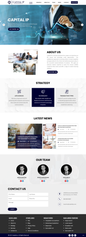 Web Design by pb for Capital IP Investment partners | Design: #23071860