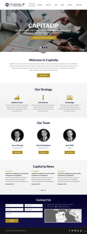 Web Design by pb for Capital IP Investment partners | Design: #23079812