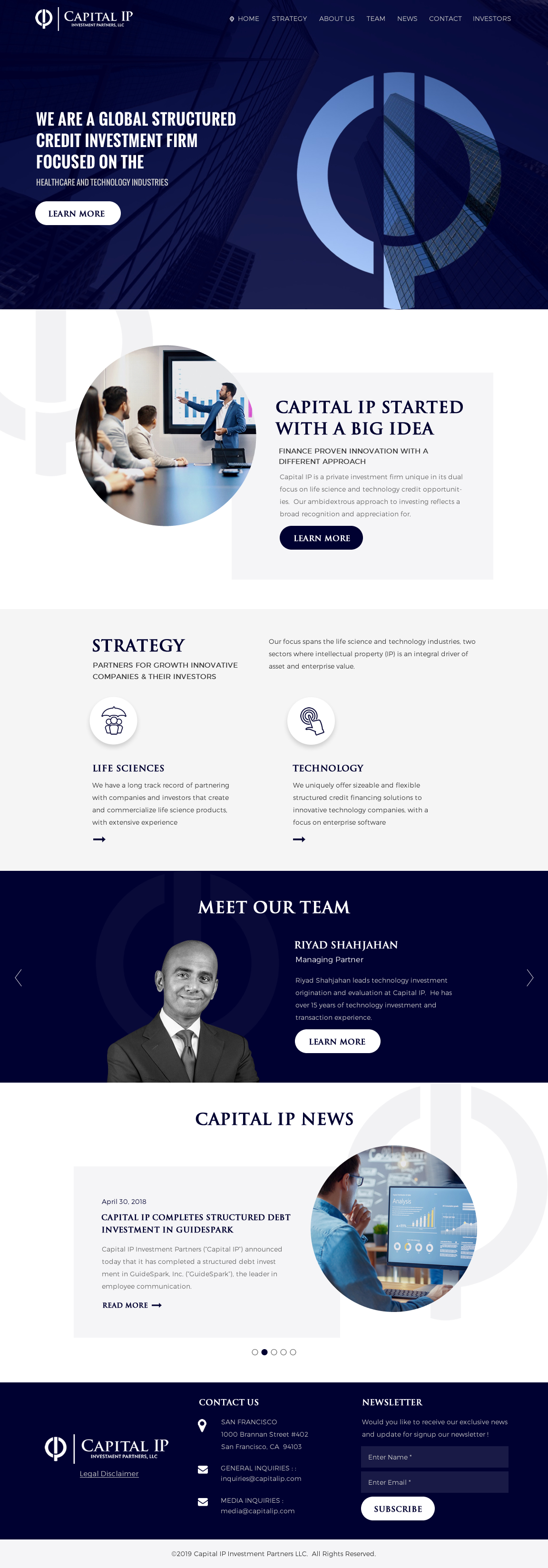 Web-Design von rightway für Capital IP Investment partners | Design #23093759