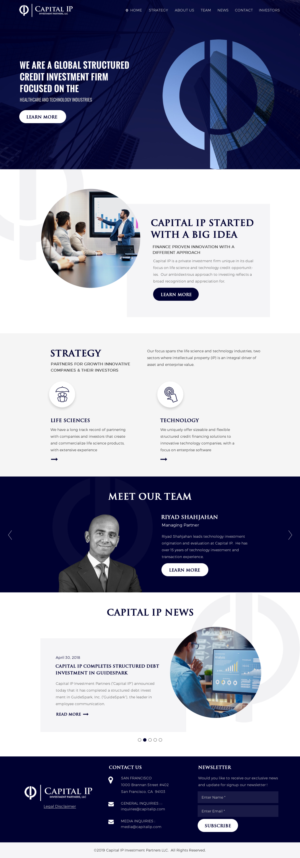 Diseño Web por rightway para Capital IP Investment partners | Diseño #23093759