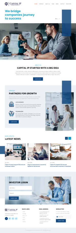 Web Design by rightway for Capital IP Investment partners | Design: #23093762