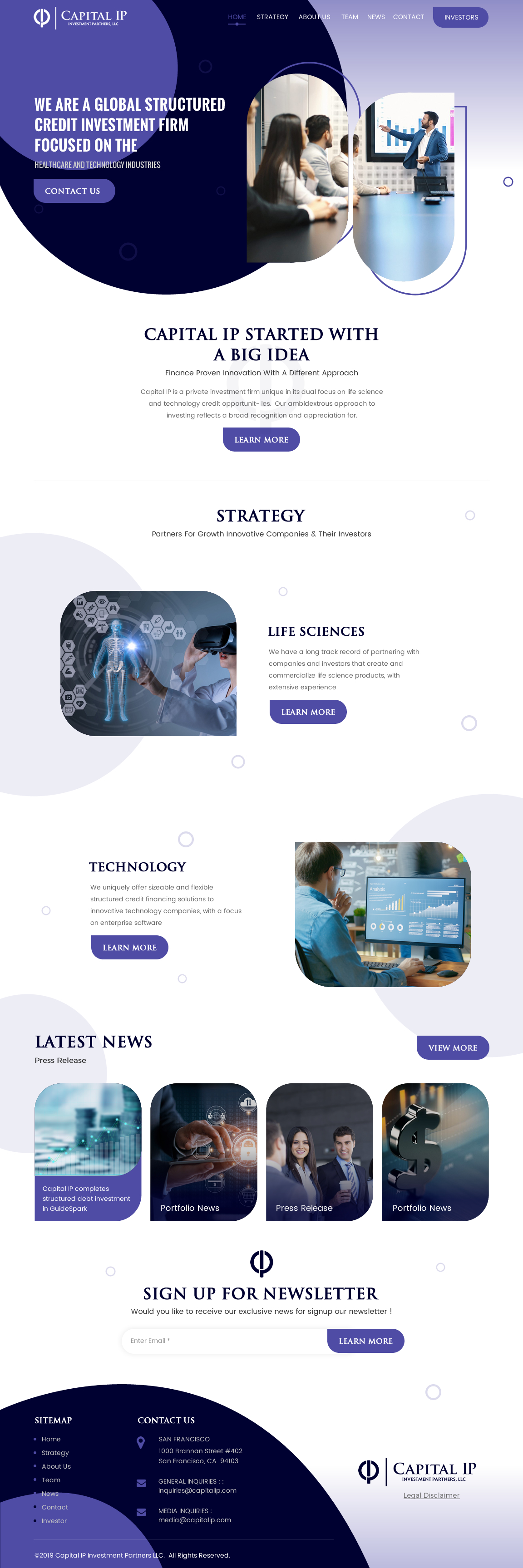 Web-Design von rightway für Capital IP Investment partners | Design #23093763