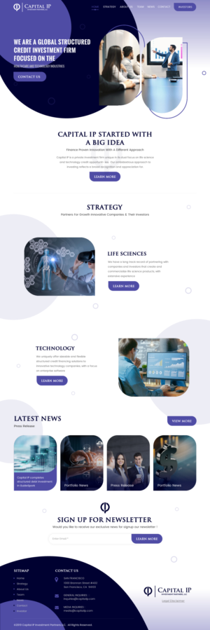 Web Design by rightway for Capital IP Investment partners | Design: #23093763