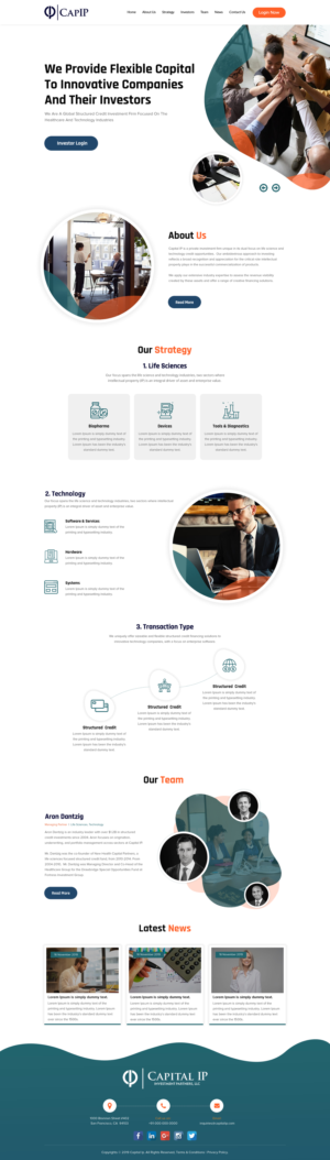 Web Design by rightway for Capital IP Investment partners | Design: #23093768