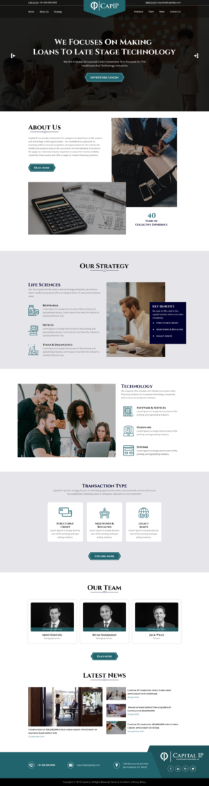 Web Design by rightway for Capital IP Investment partners | Design: #23093770
