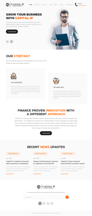 Web Design by rightway for Capital IP Investment partners | Design: #23093771