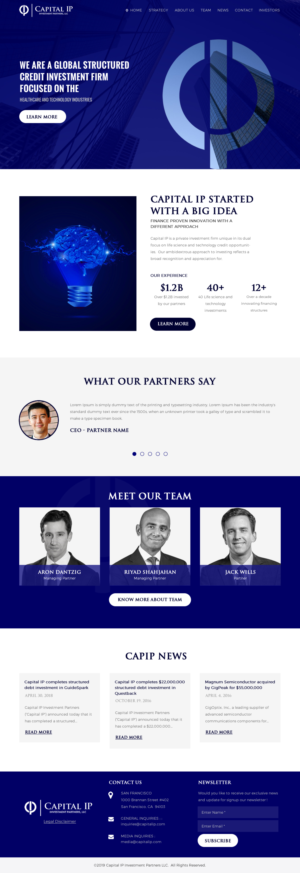 Web Design by rightway for Capital IP Investment partners | Design: #23198067