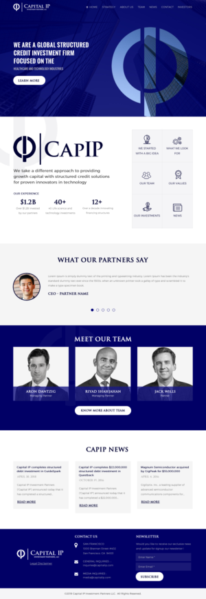Web Design by rightway for Capital IP Investment partners | Design: #23264710