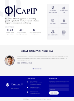 Web Design by rightway for Capital IP Investment partners | Design: #23280881