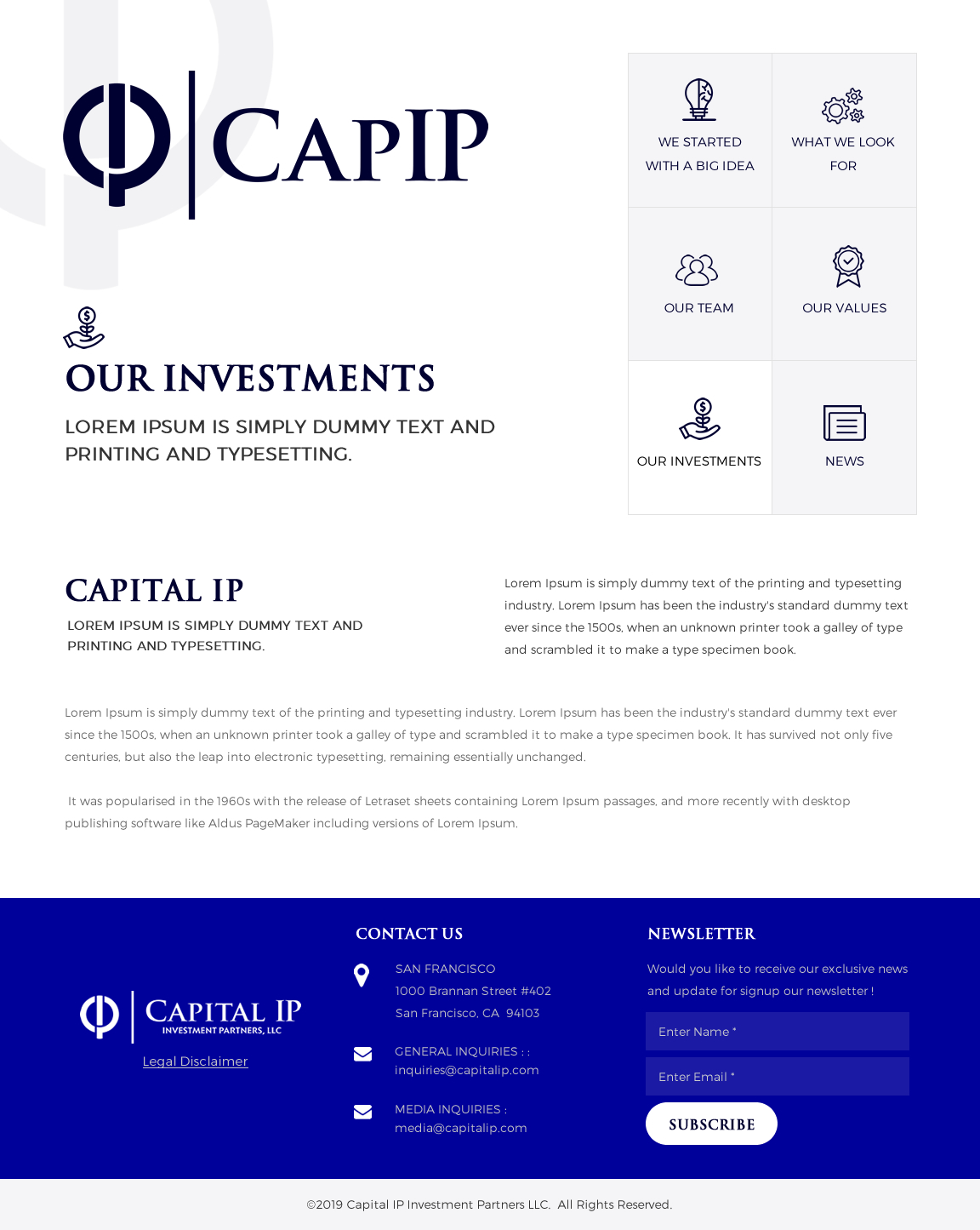 Web Design by rightway for Capital IP Investment partners | Design #23441753