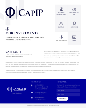 Web Design by rightway for Capital IP Investment partners | Design: #23441753