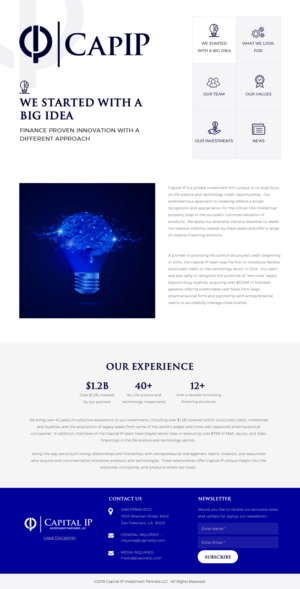 Web Design by rightway for Capital IP Investment partners | Design: #23441756