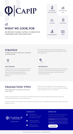 Web Design by rightway for Capital IP Investment partners | Design: #23441762
