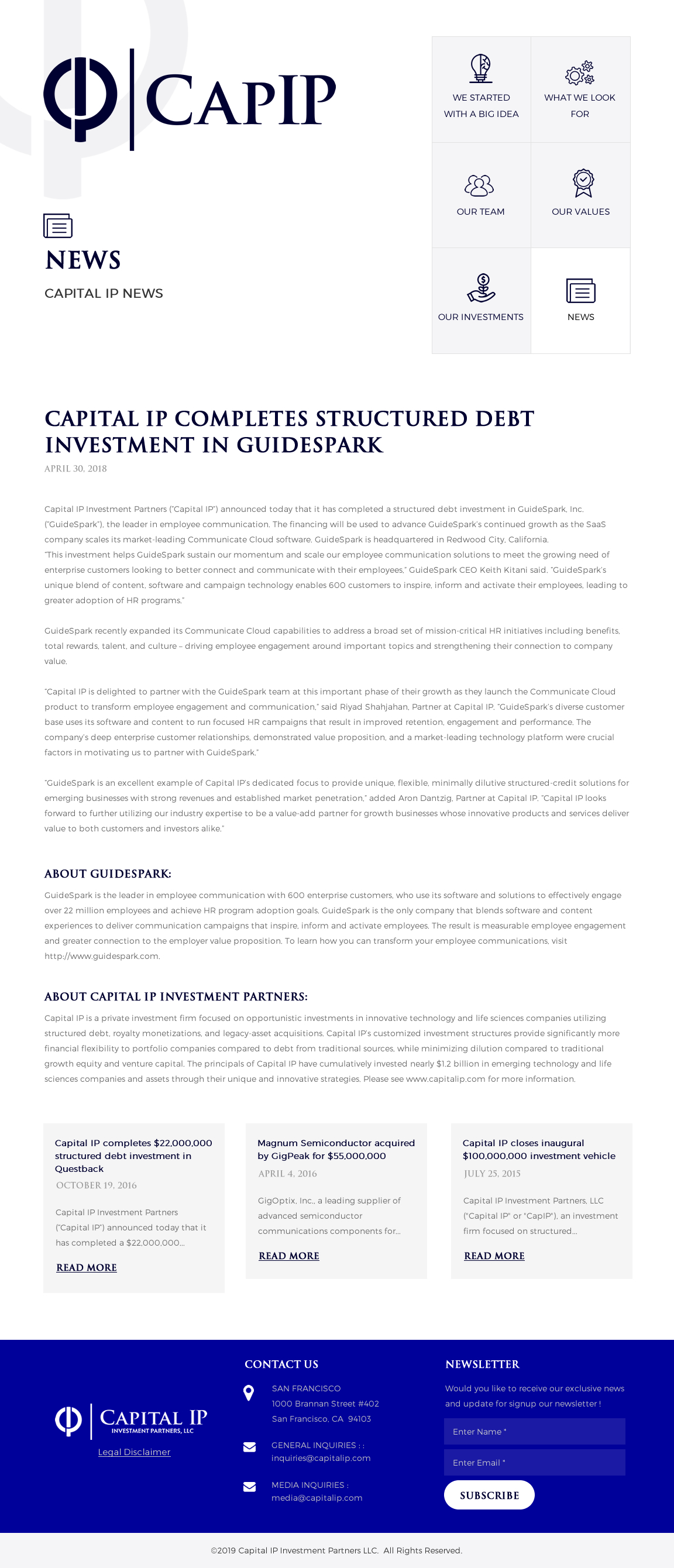 Web Design by rightway for Capital IP Investment partners | Design #23441764