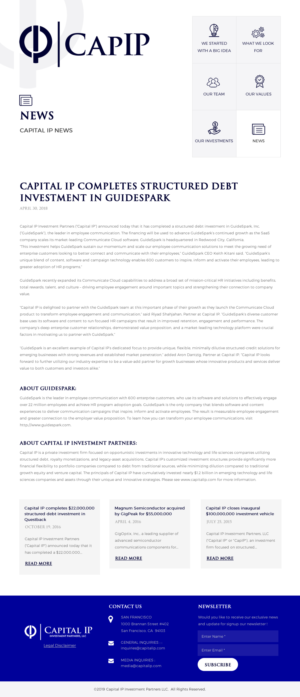 Web Design by rightway for Capital IP Investment partners | Design: #23441764