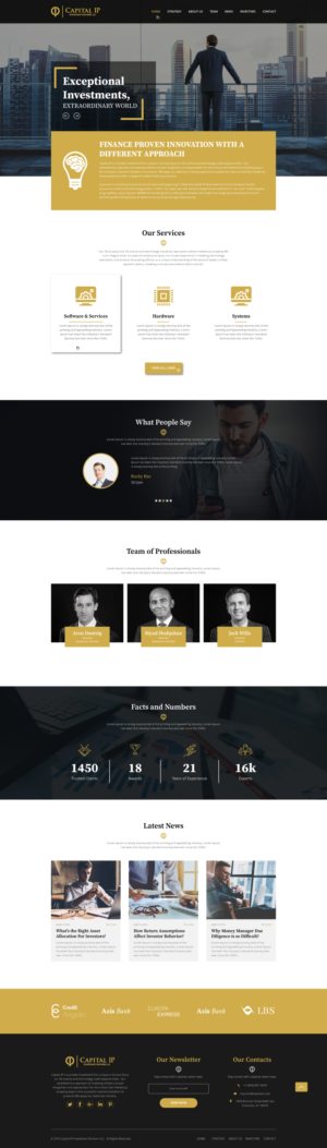 Web Design by Deziners Zone for Capital IP Investment partners | Design: #23058756