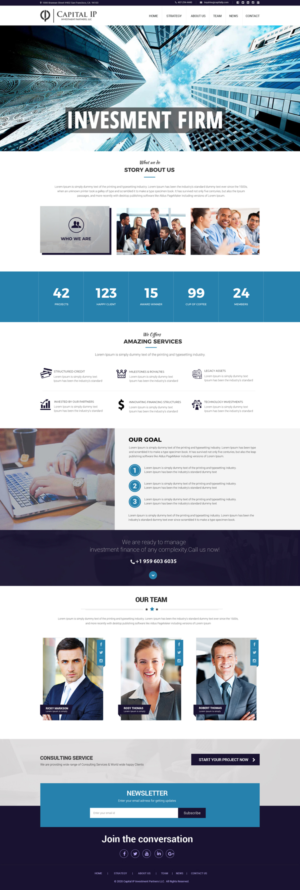 Diseño Web por Dream Logo Design para Capital IP Investment partners | Diseño #23371692