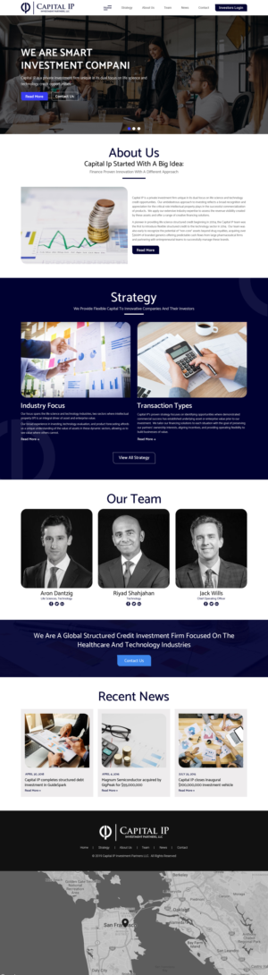 Diseño Web por sai.designer87 para Capital IP Investment partners | Diseño #23329992