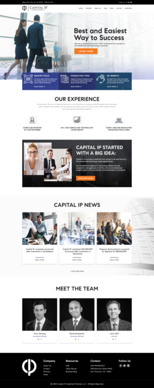Diseño Web por Ayesha Khan para Capital IP Investment partners | Diseño #23391359