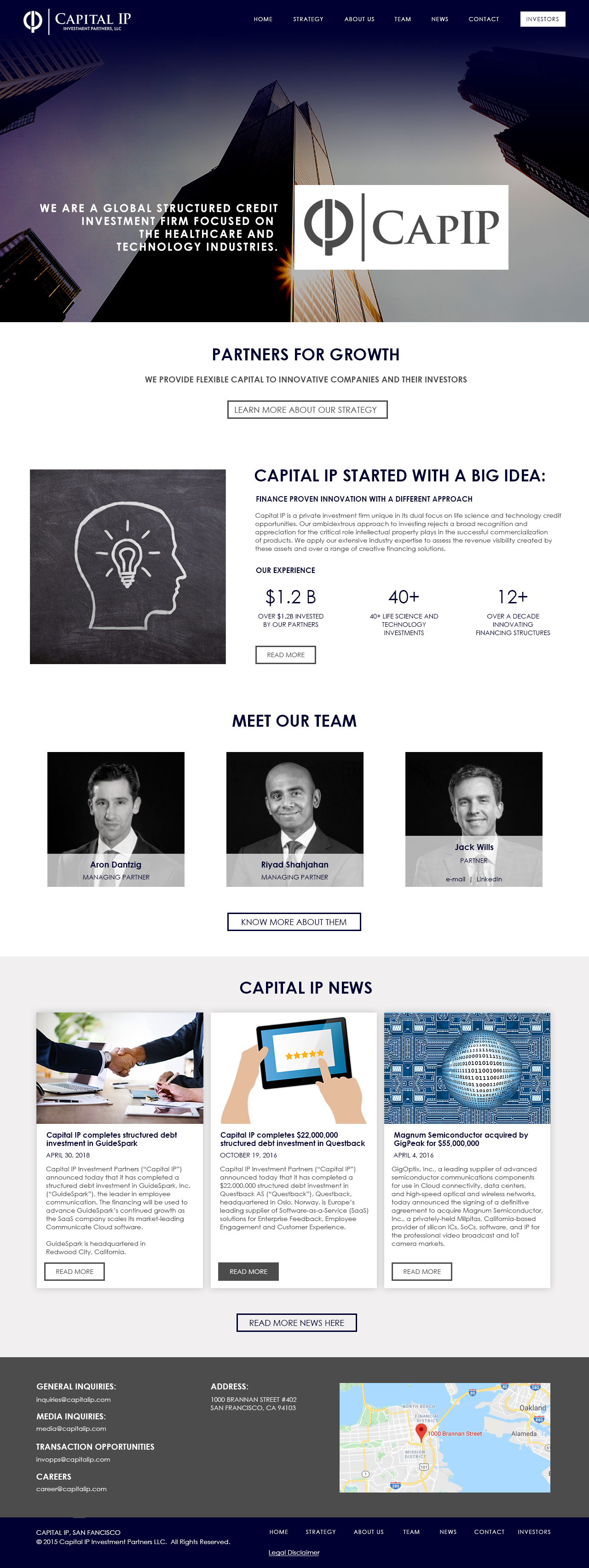 Web Design par Talizmann pour Capital IP Investment partners | Design #23102978