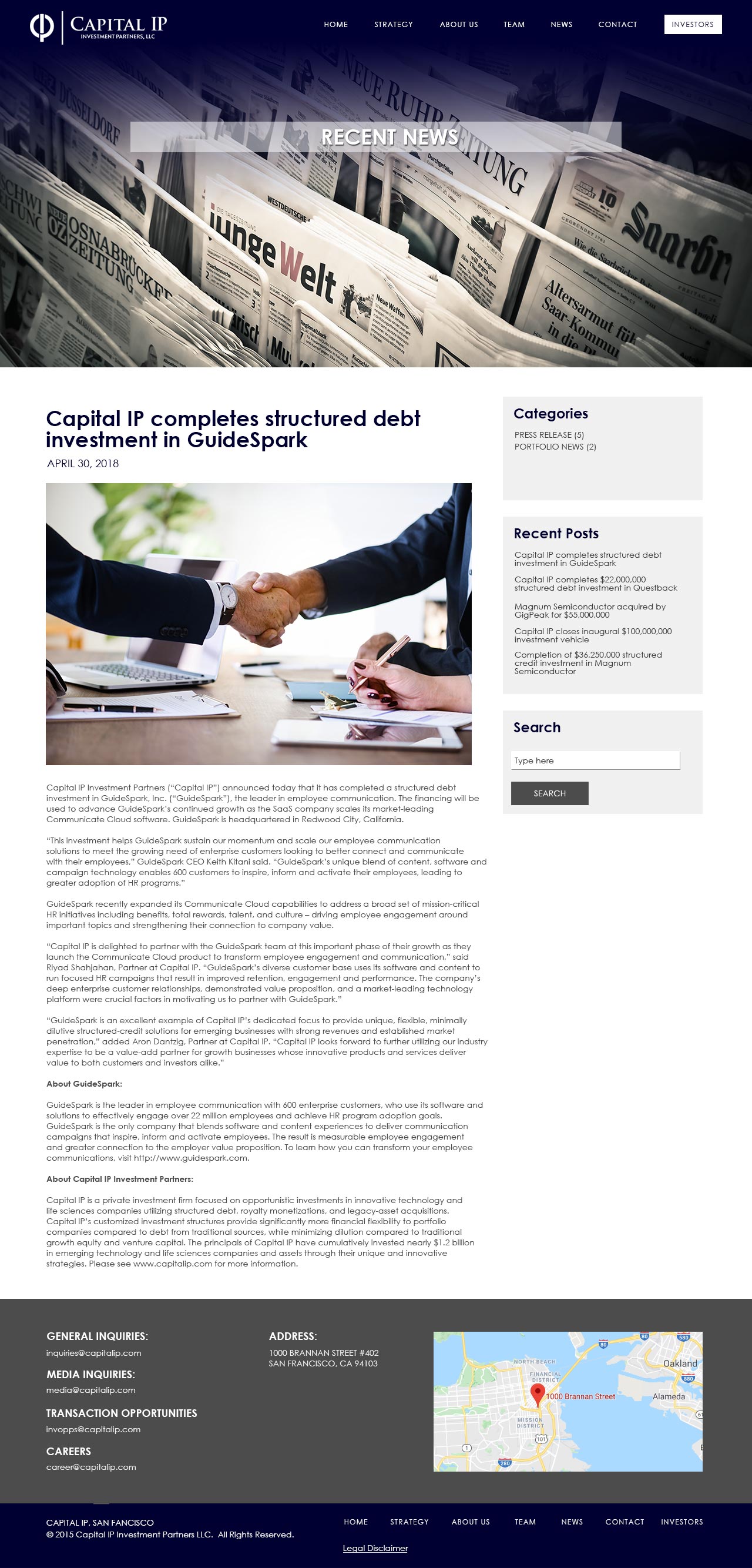 Web Design by Talizmann for Capital IP Investment partners | Design #23103076