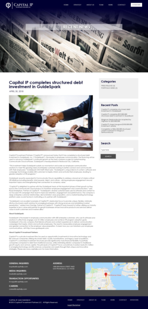 Web Design by Talizmann for Capital IP Investment partners | Design: #23103076