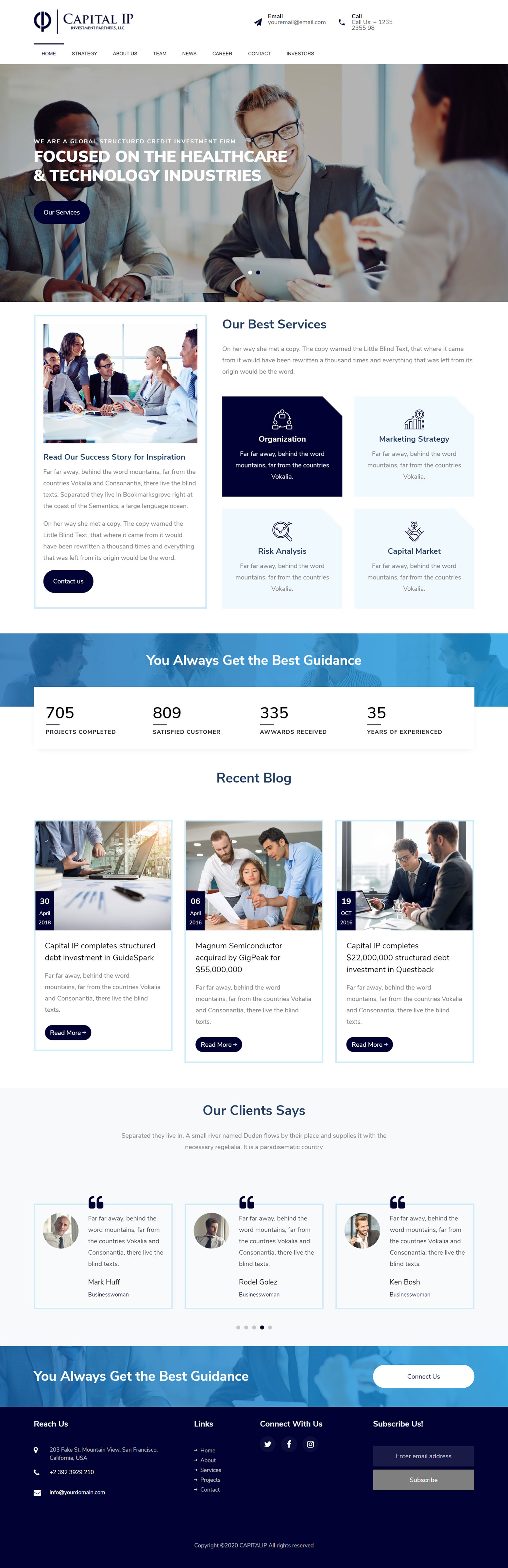 Diseño Web por Sukrutisolutions para Capital IP Investment partners | Diseño #23450684