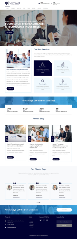 Web Design by Sukrutisolutions for Capital IP Investment partners | Design: #23450684