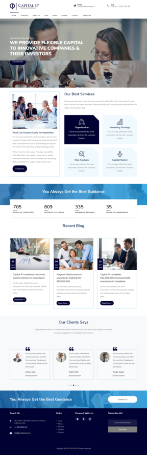 Web Design by Sukrutisolutions for Capital IP Investment partners | Design: #23468056