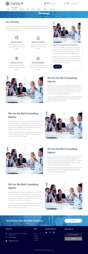Web Design by Sukrutisolutions for Capital IP Investment partners | Design: #23468057
