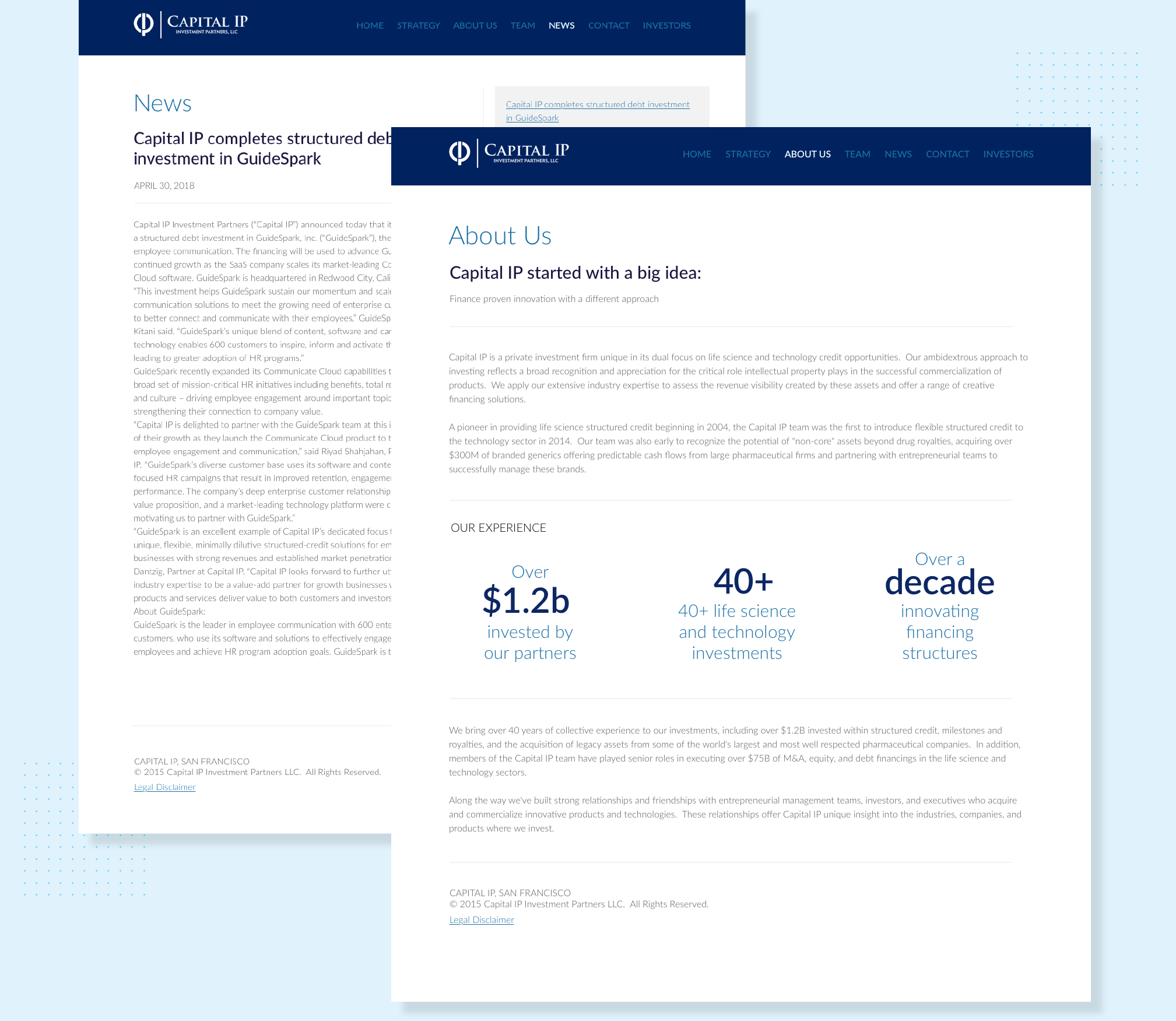 Web Design by LizaM for Capital IP Investment partners | Design #23373497