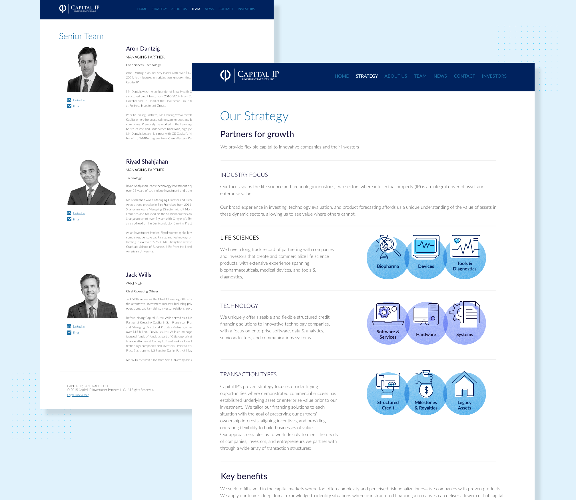 Web Design by LizaM for Capital IP Investment partners | Design #23373498