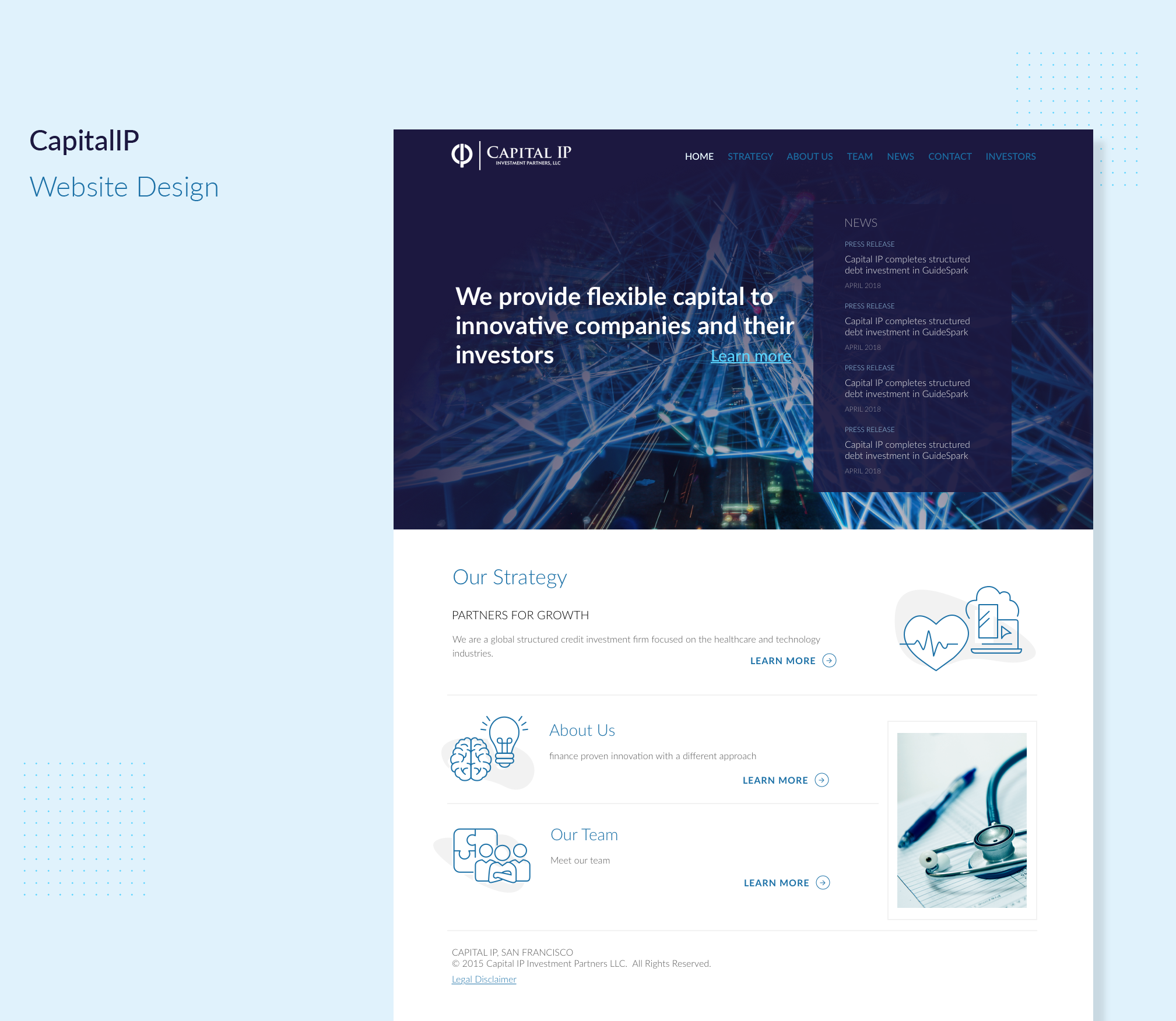 Diseño Web por LizaM para Capital IP Investment partners | Diseño #23373499