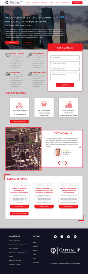 Web Design by Designtiel for Capital IP Investment partners | Design: #23424335