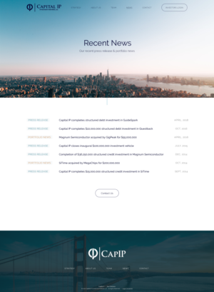 Web Design by Sol. Design for Capital IP Investment partners | Design: #23455349