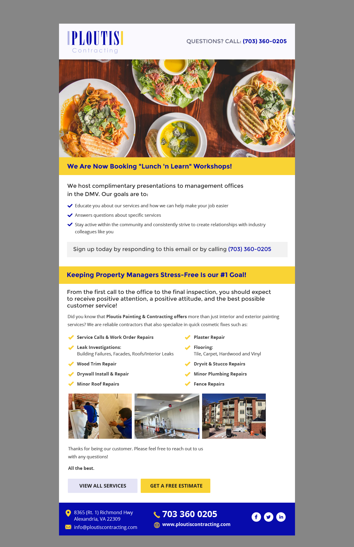 Email Marketing Design by Brajpal Freelance Website Designer for ploutis contracting | Design #23083591