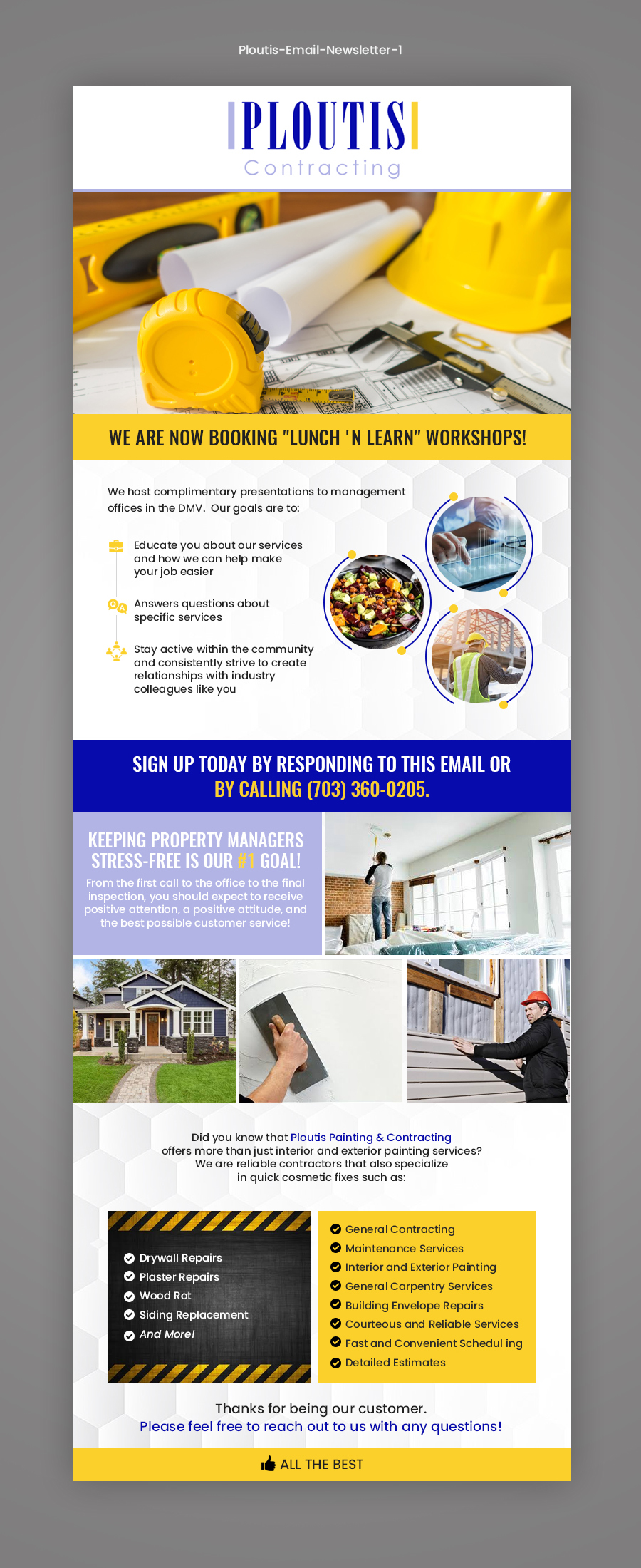 Design de Marketing Électronique par Pd Work pour ploutis contracting | Design #23083344