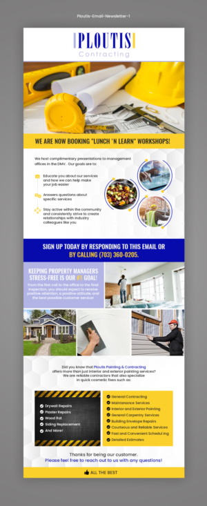 Email Marketing Design by Pd Work for ploutis contracting | Design #23083344