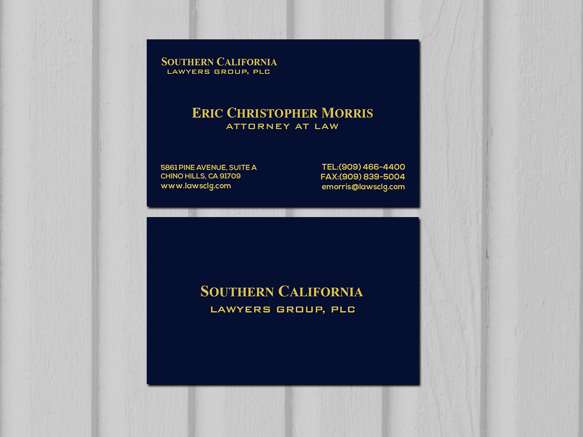 Business Card Design by Creations Box 2015 for Southern California Lawyers Group, PC | Design #23142450
